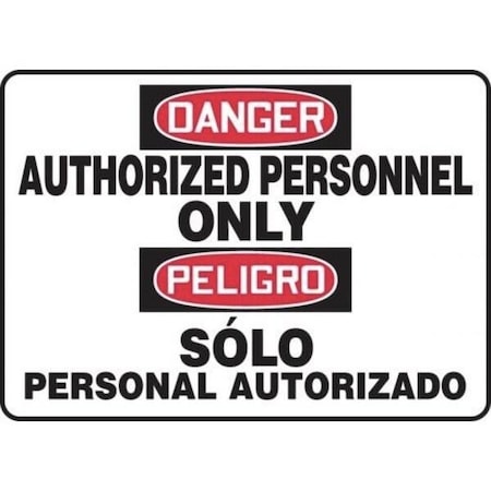 Accuform BILINGUAL OSHA DANGER ADMITTANCE  EXIT SBMADM006MXV